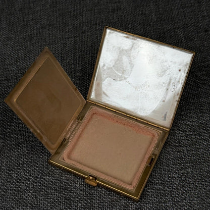 Bourjois New York Distributor Vintage Gold Tone Makeup Powder Compacts