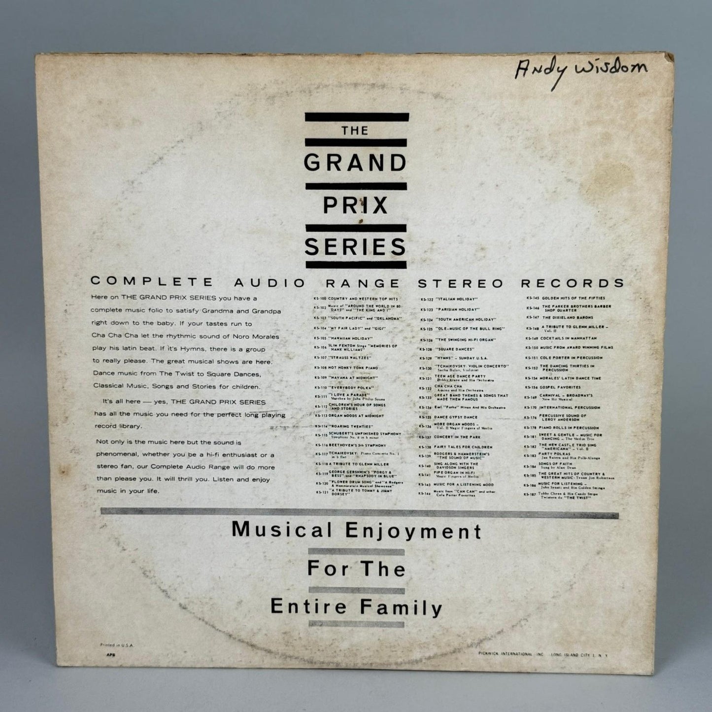 The Original Love Potion No. 9 by The Clovers Grand Prix Series Vinyl