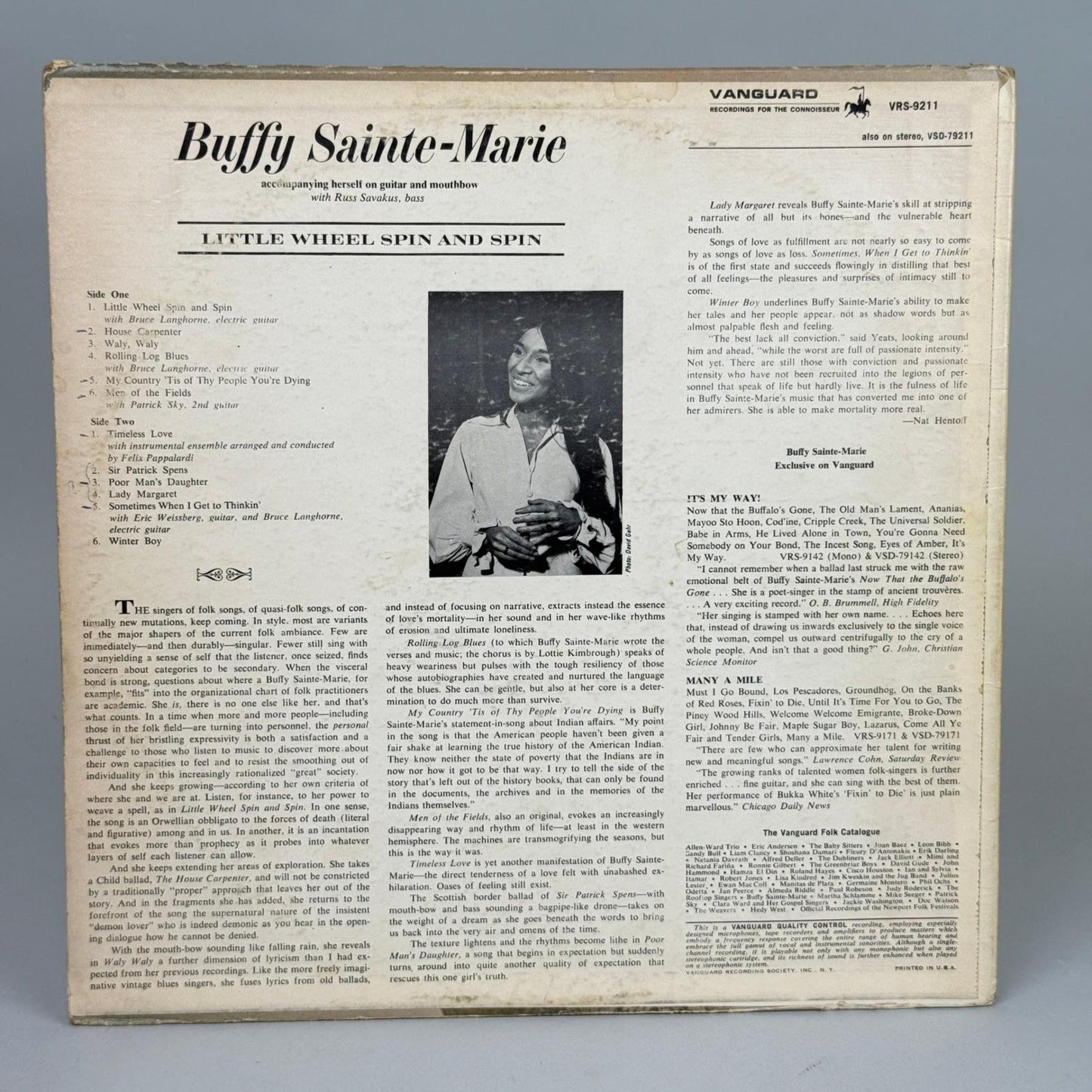 Buffy Sainte-Marie Little Wheel Spin and Spin Vinyl LP Record Album