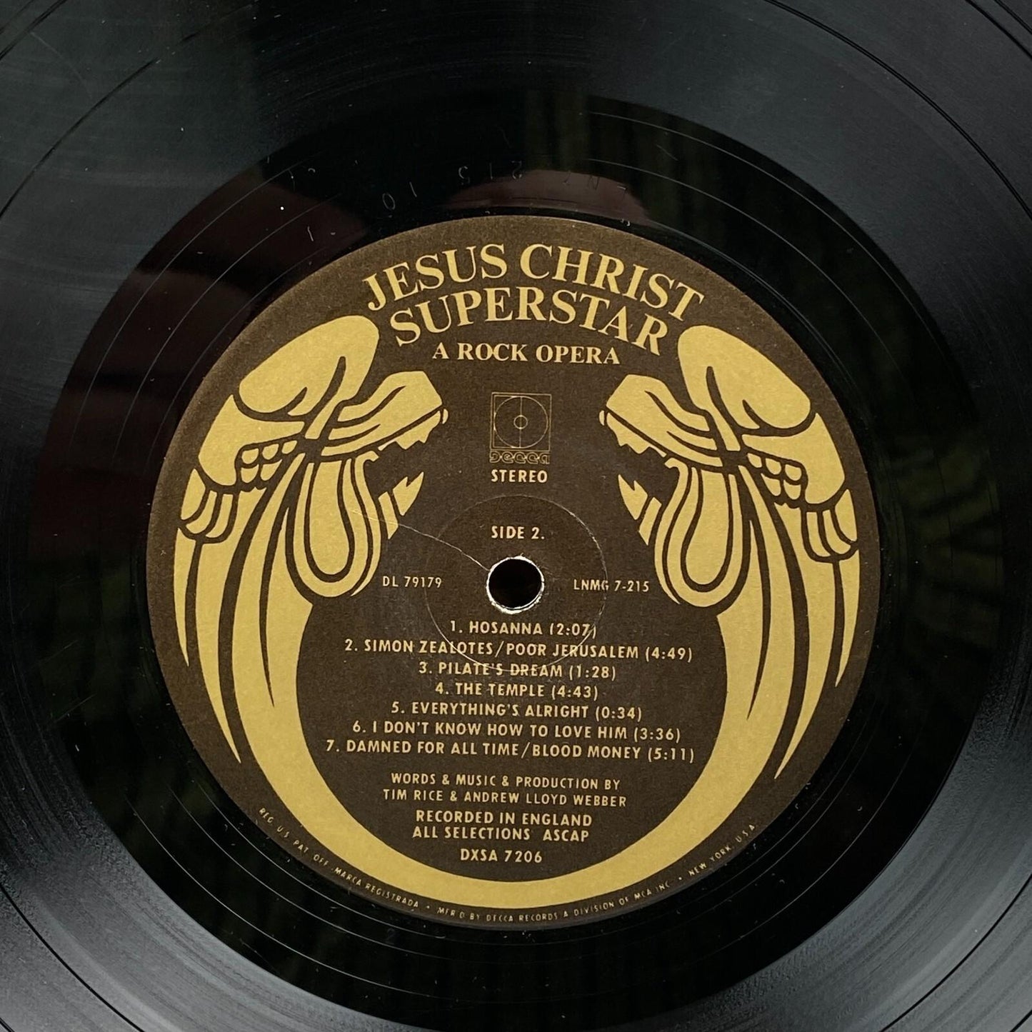 Jesus Christ Superstar Vinyl Record Album 1970s MCA Records DXSA 7206