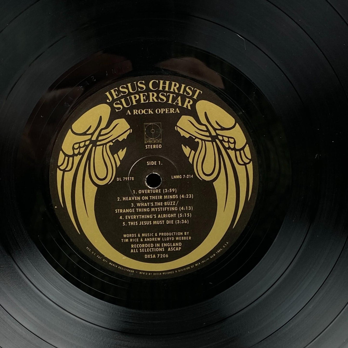 Jesus Christ Superstar Vinyl Record Album 1970s MCA Records DXSA 7206