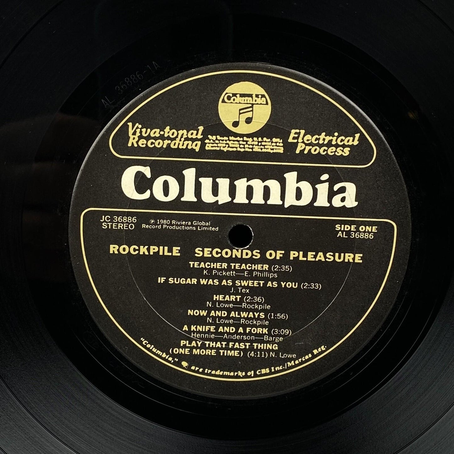 Rockpile Seconds of Pleasure Vinyl Record Album LP 1980 Columbia