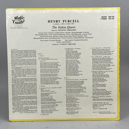 Henry Purcell The Indian Queen LP London Chamber Orchestra Music Guild Record