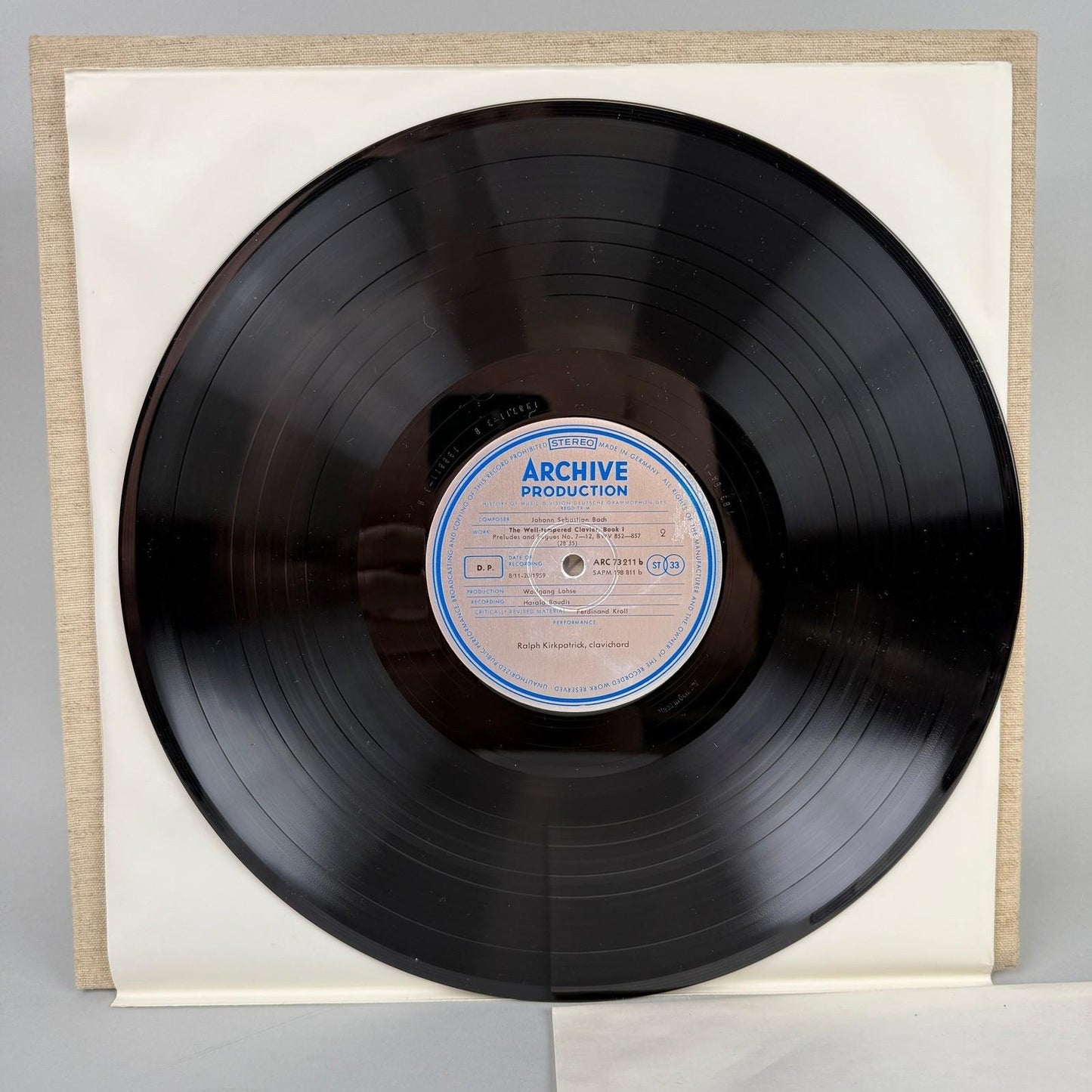 J. S. Bach Das Wohltemperierte Clavier R. Kirkpatrick 2x Vinyl Record  NEAR MINT