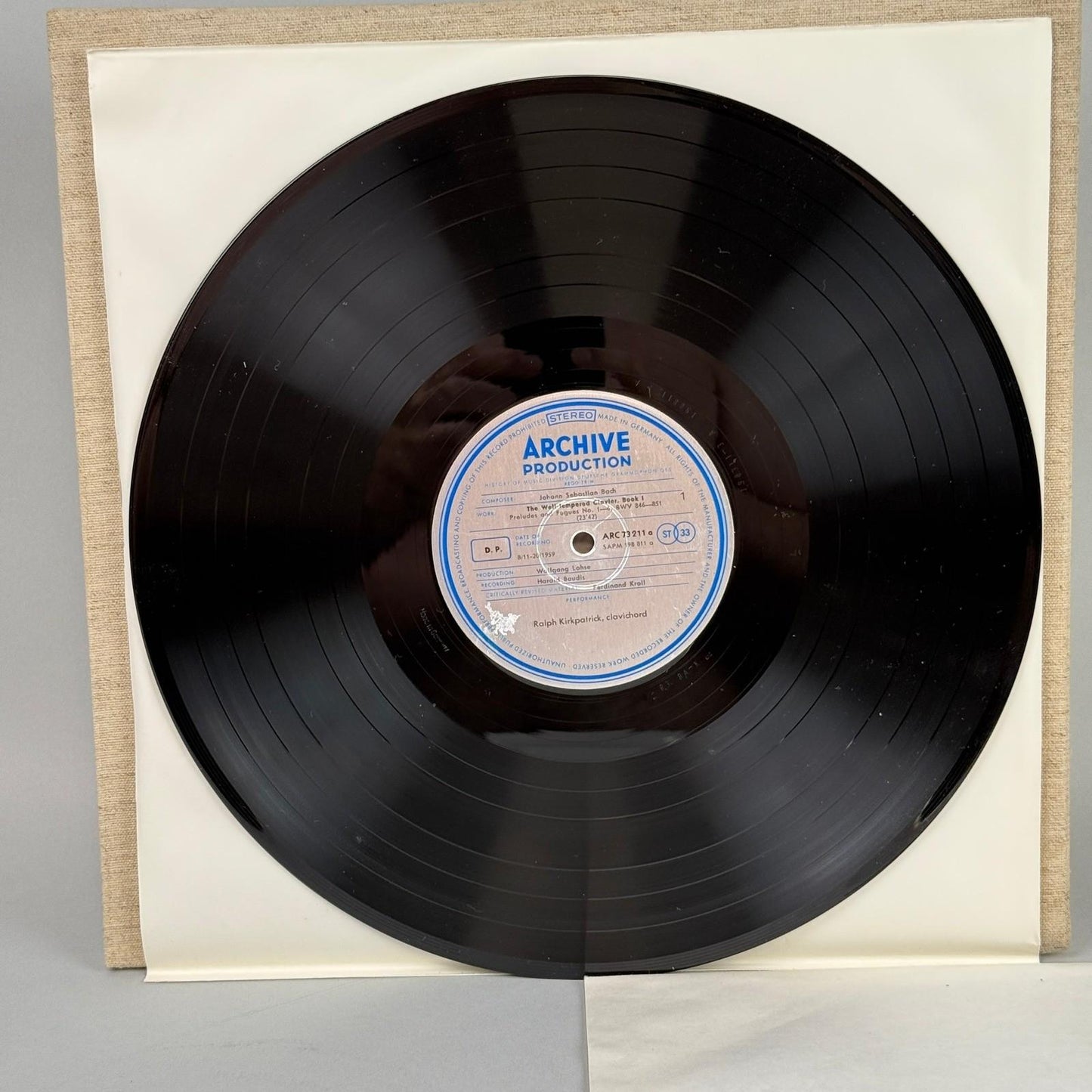 J. S. Bach Das Wohltemperierte Clavier R. Kirkpatrick 2x Vinyl Record  NEAR MINT