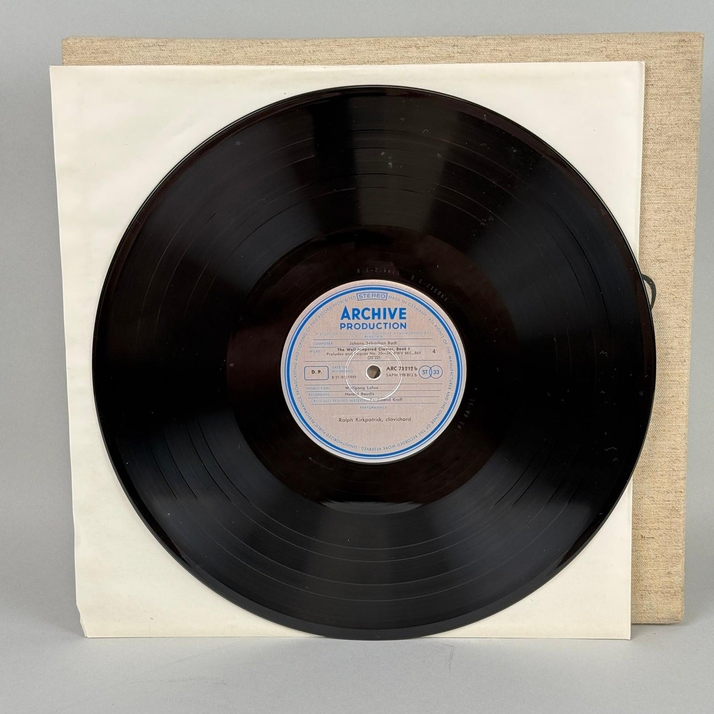 J. S. Bach Das Wohltemperierte Clavier R. Kirkpatrick 2x Vinyl Record  NEAR MINT