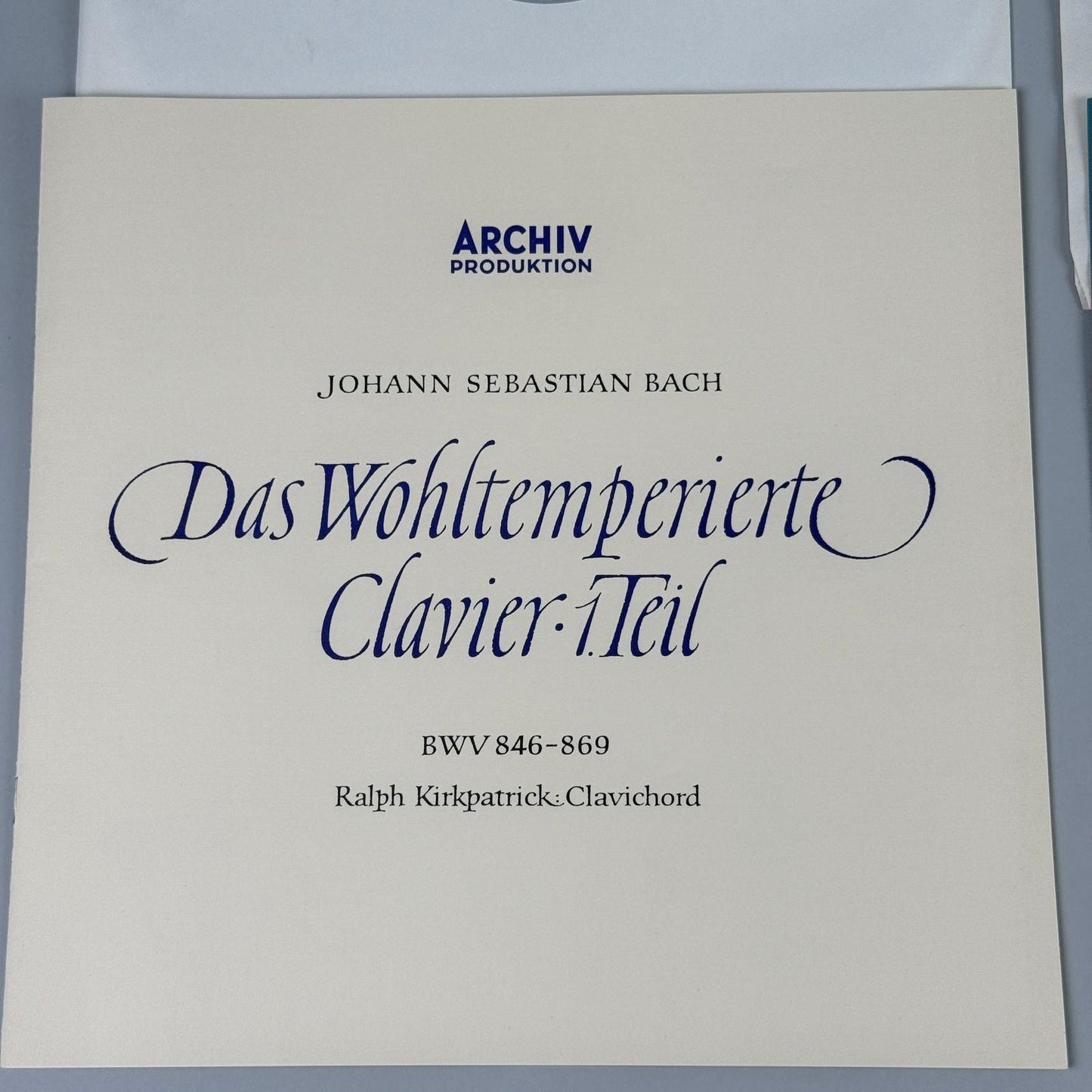 J. S. Bach Das Wohltemperierte Clavier R. Kirkpatrick 2x Vinyl Record  NEAR MINT