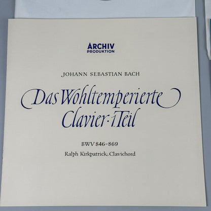 J. S. Bach Das Wohltemperierte Clavier R. Kirkpatrick 2x Vinyl Record  NEAR MINT