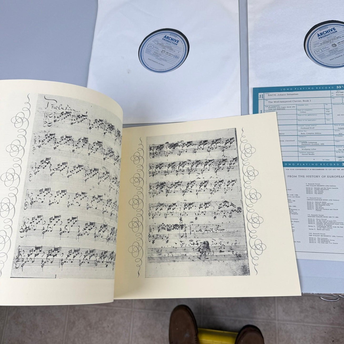 J. S. Bach Das Wohltemperierte Clavier R. Kirkpatrick 2x Vinyl Record  NEAR MINT