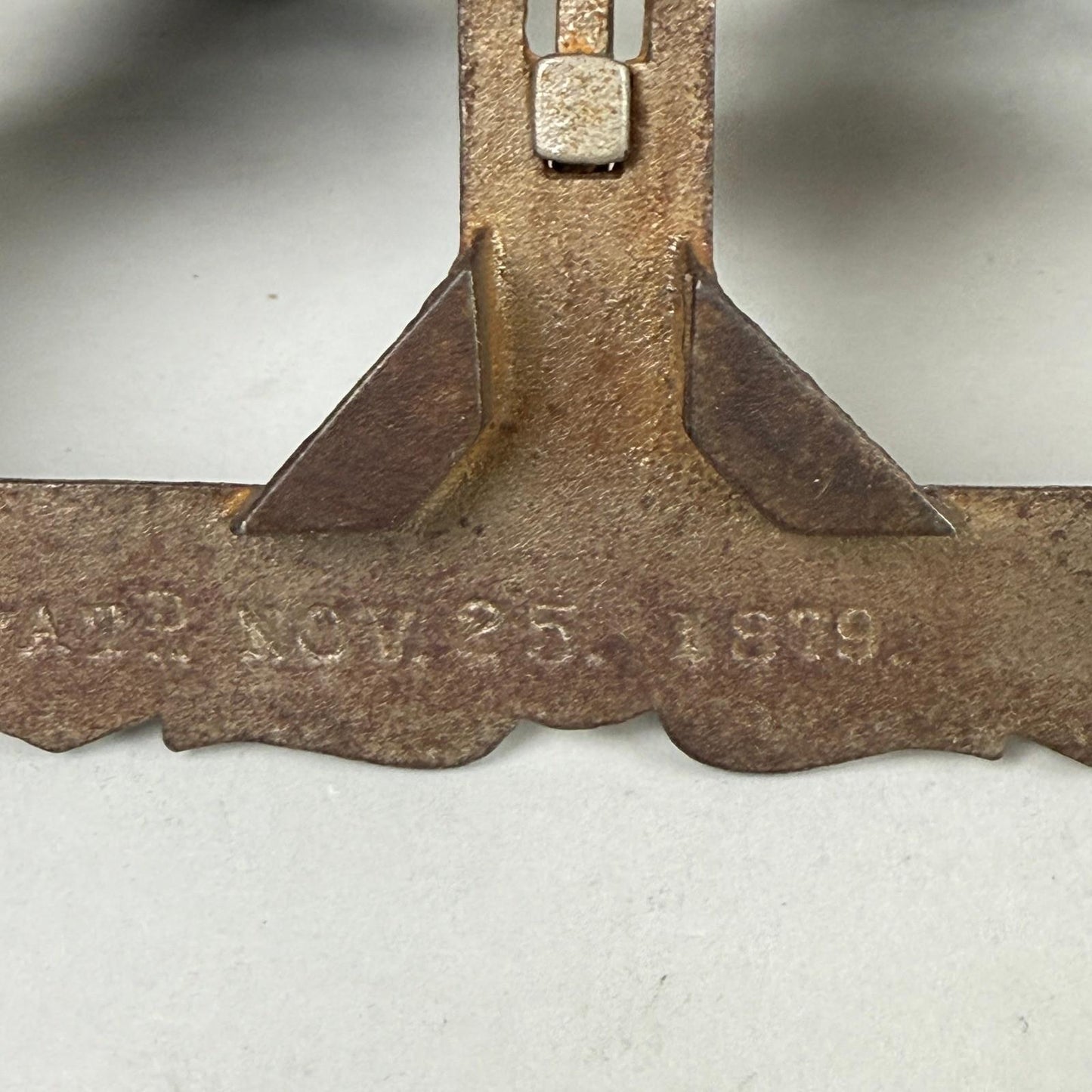 Antique Patented Double Inkwell Holder with Glass Reservoir Desk Accessory