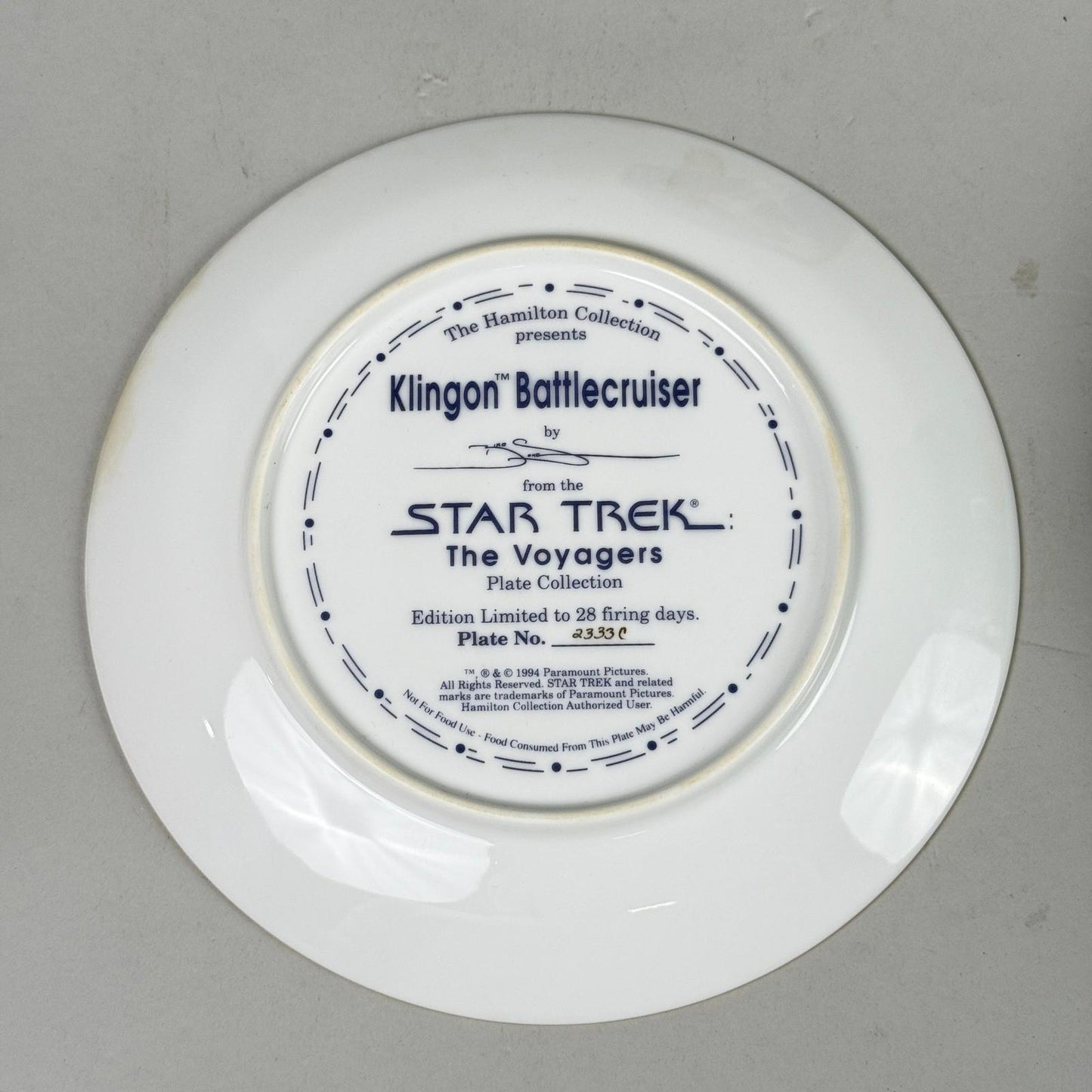 Star Trek The Voyagers Plate Hamilton Collection Limited Edition lot of 5