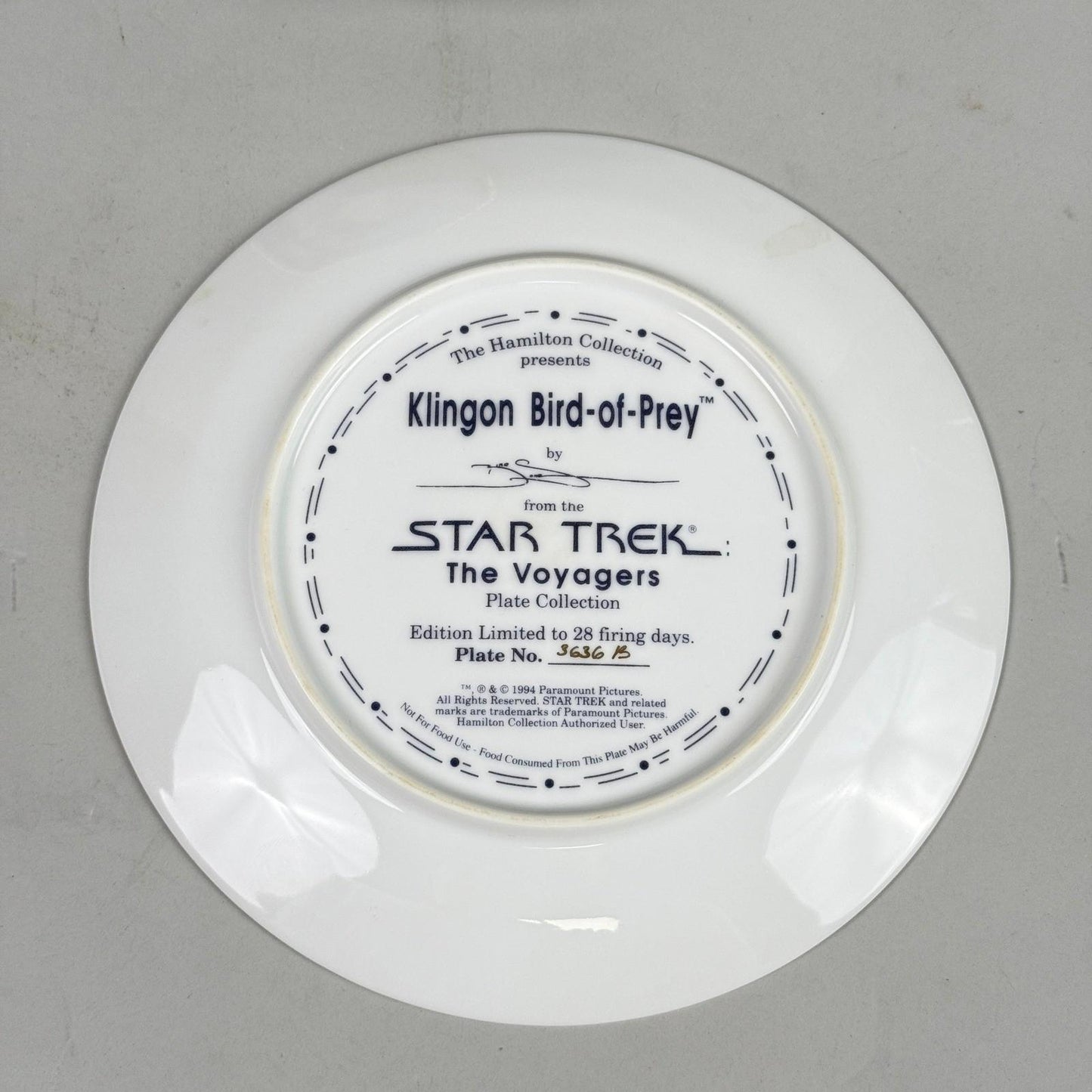 Star Trek The Voyagers Plate Hamilton Collection Limited Edition lot of 5
