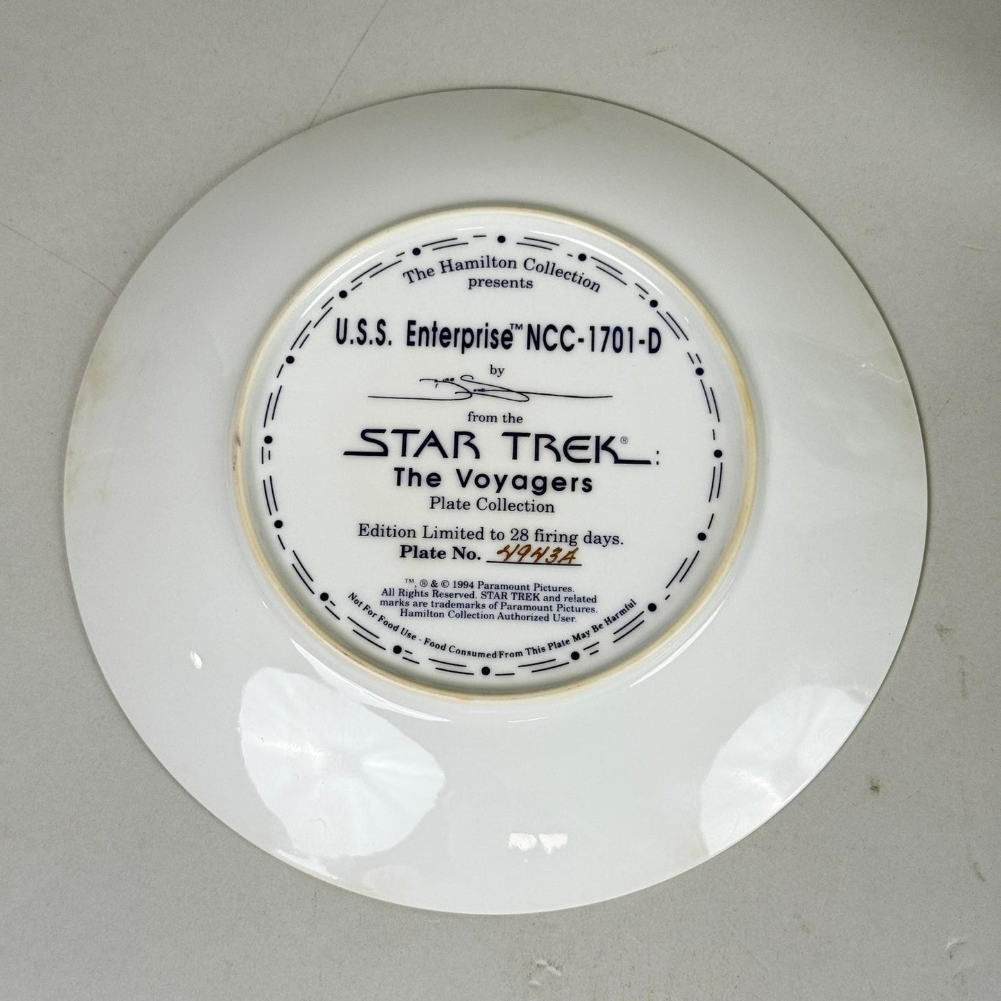 Star Trek The Voyagers Plate Hamilton Collection Limited Edition lot of 5