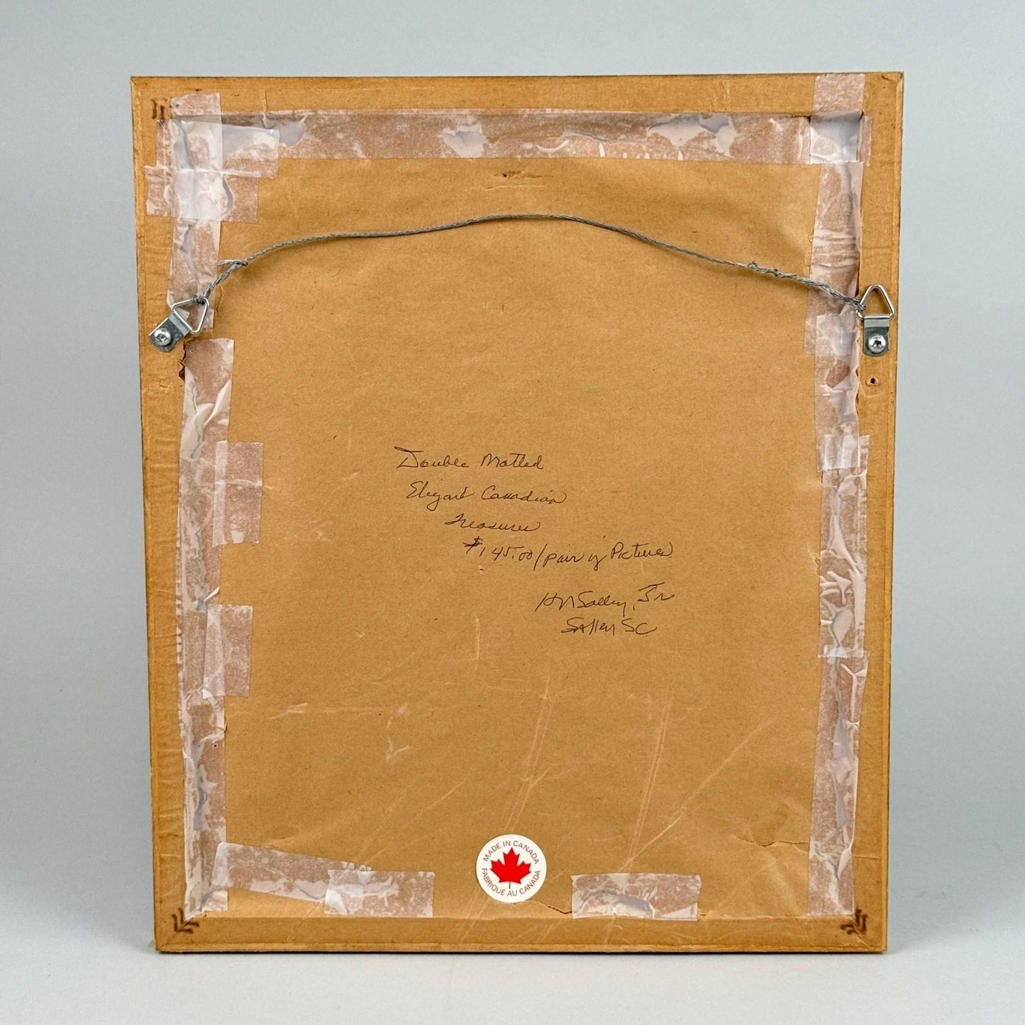 Vintage Framed Pair of Children Winter Skating Prints Gold Frame Blue Mat 12x14"