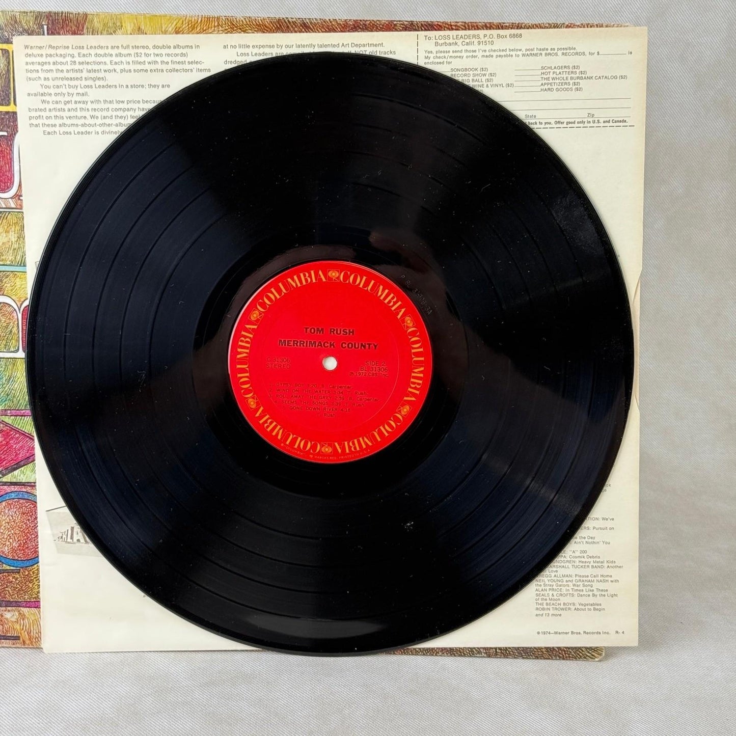 Tom Rush Merrimack County Vinyl LP 12" Folk Rock 1972 Columbia C 31306 NEAR MINT