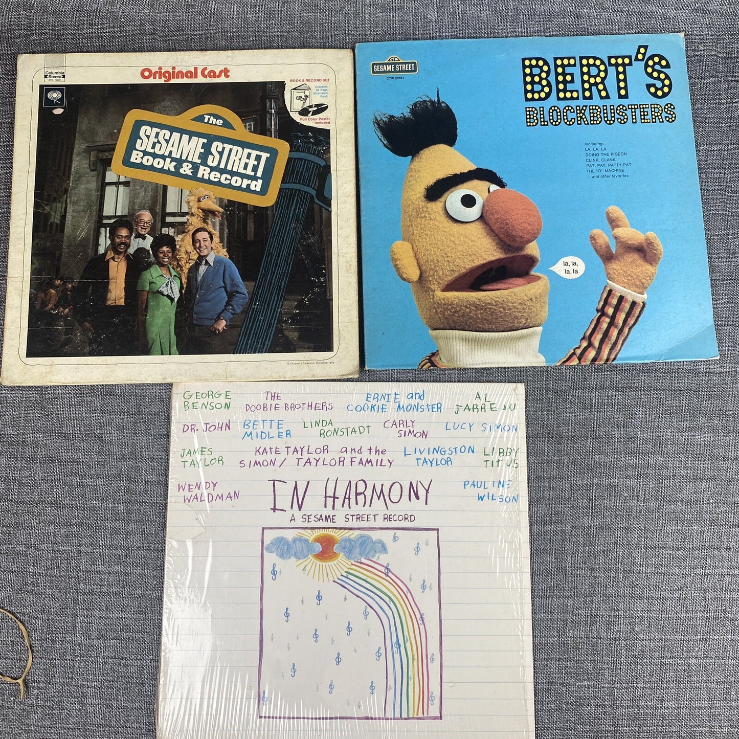 Sesame Street  In Harmony , Bert's Blockbusters Vinyl Record 3x Vinyl Records