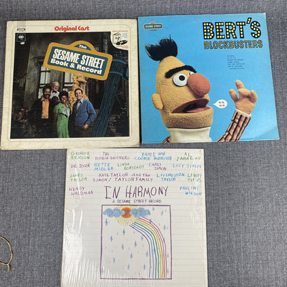 Sesame Street  In Harmony , Bert's Blockbusters Vinyl Record 3x Vinyl Records