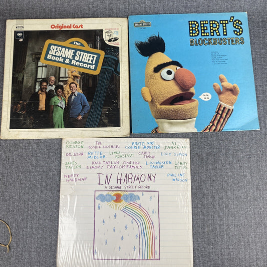 Sesame Street  In Harmony , Bert's Blockbusters Vinyl Record 3x Vinyl Records