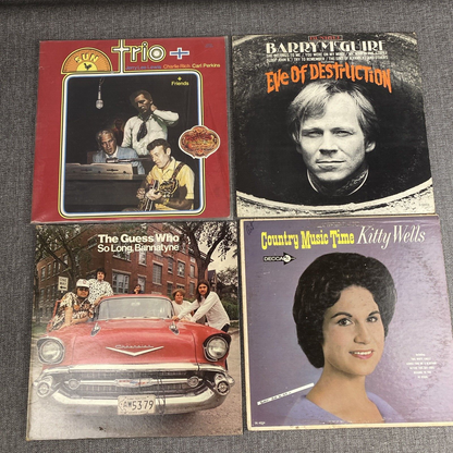 Lot of 25 Vintage Vinyls , George Jones, Ray Connie, George Shea, etc
