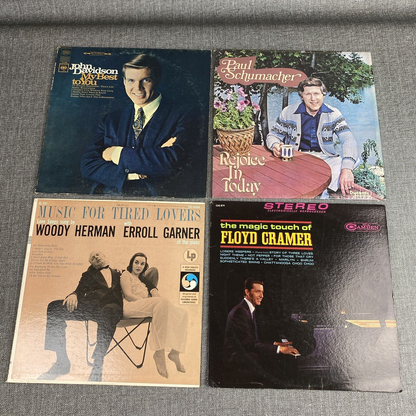 Lot of 25 Vintage Vinyls , George Jones, Ray Connie, George Shea, etc