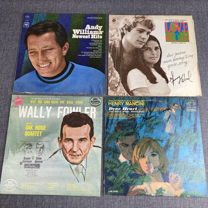 Lot of 25 Vintage Vinyls , George Jones, Ray Connie, George Shea, etc