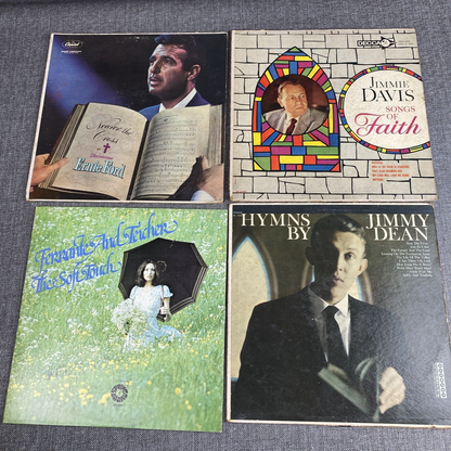 Lot of 25 Vintage Vinyls , George Jones, Ray Connie, George Shea, etc