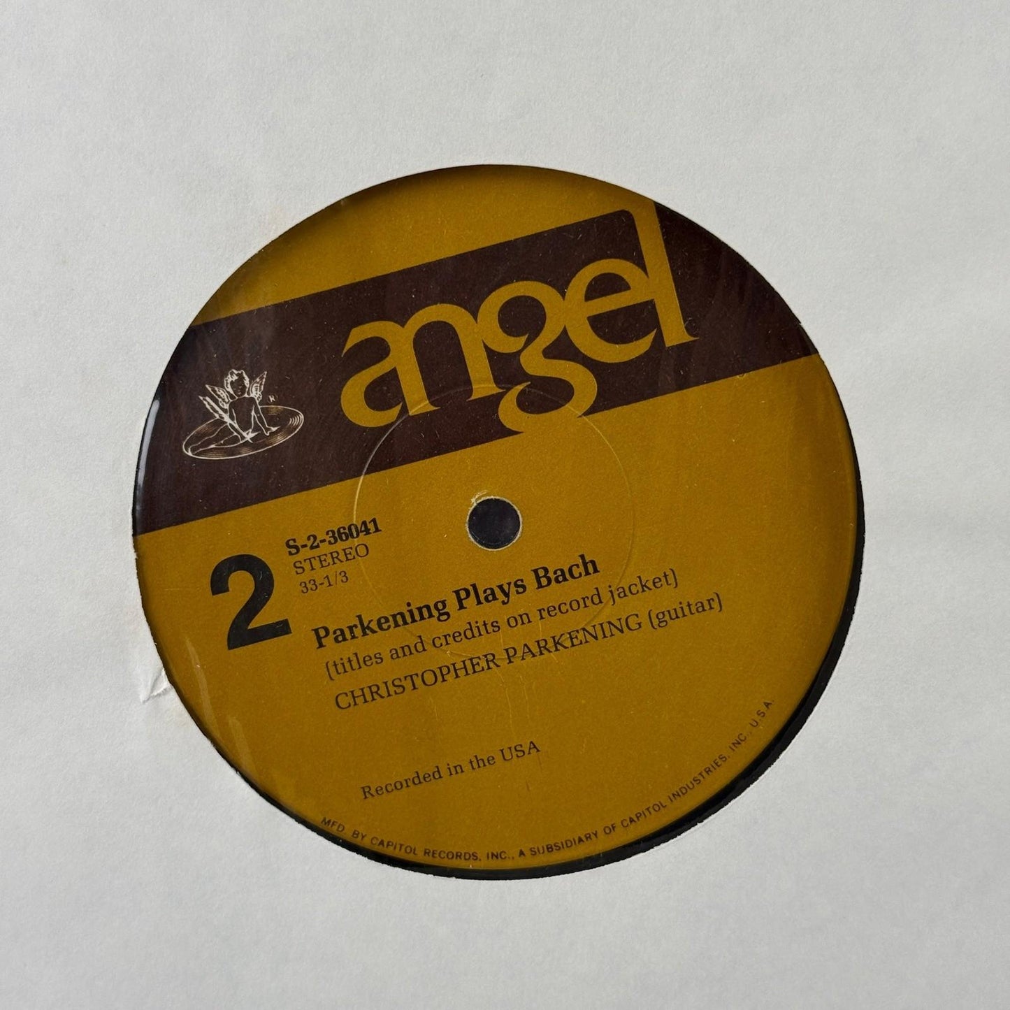 Angel Christopher Parkening Vinyl Record Lot 12" Classical Guitar Bach EXCELLENT