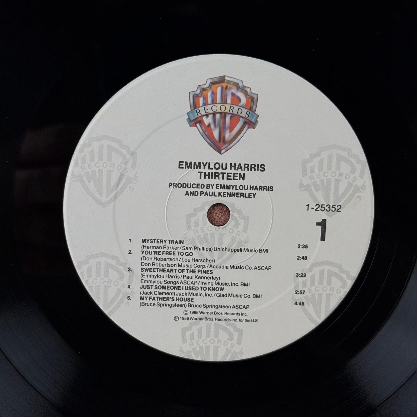 Emmylou Harris Thirteen Vinyl LP 12" 1986 Country Warner Bros 1-25352 NEAR MINT