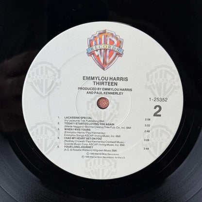 Emmylou Harris Thirteen Vinyl LP 12" 1986 Country Warner Bros 1-25352 NEAR MINT