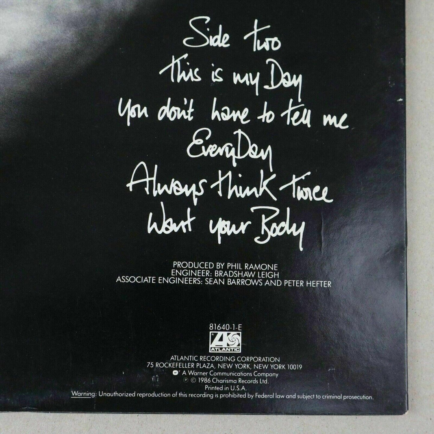Julian Lennon PROMO The Secret Value of Daydreaming Vinyl Record LP 1986
