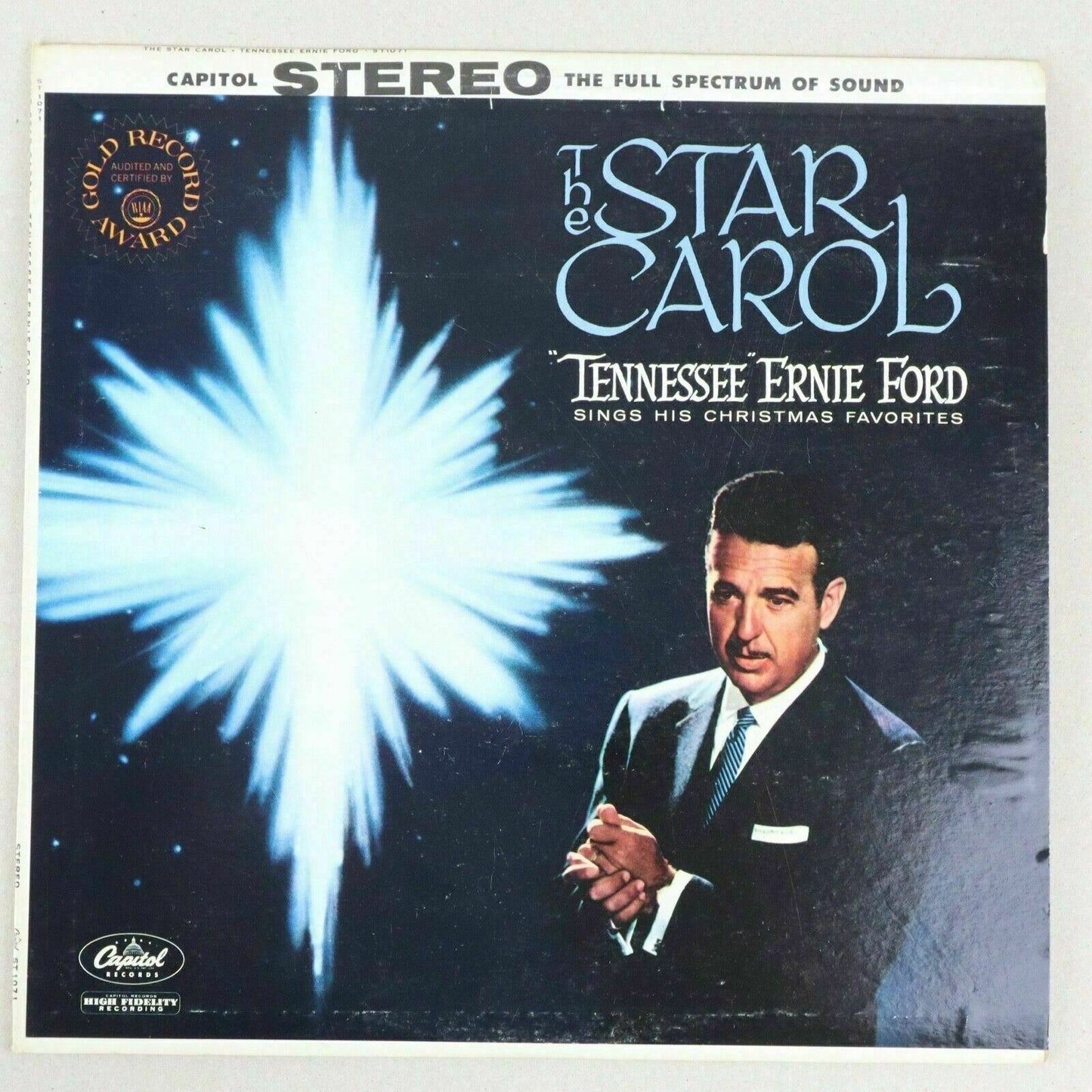The Star Carol Tennessee Ernie Ford Christmas Vinyl Record LP Capitol