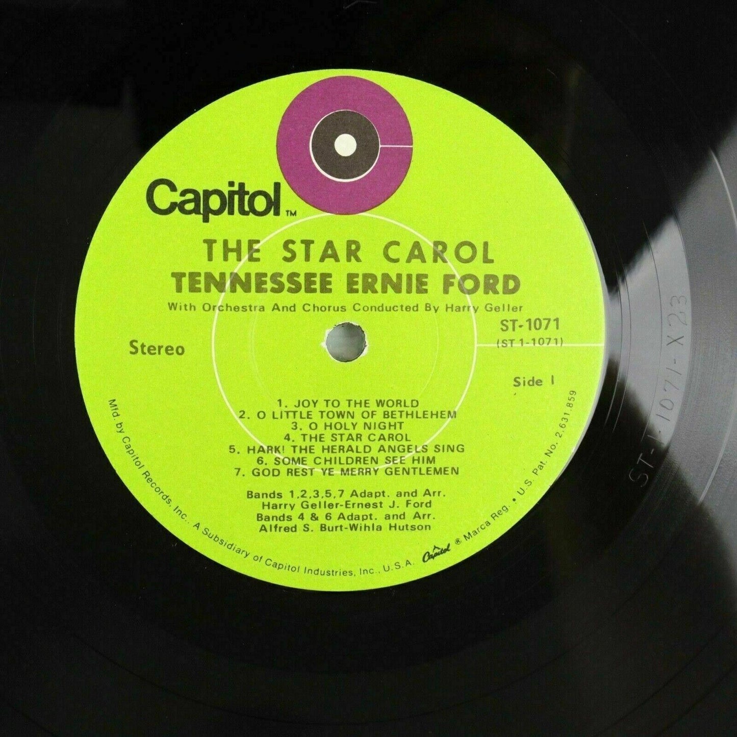 The Star Carol Tennessee Ernie Ford Christmas Vinyl Record LP Capitol