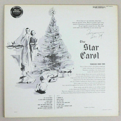 The Star Carol Tennessee Ernie Ford Christmas Vinyl Record LP Capitol