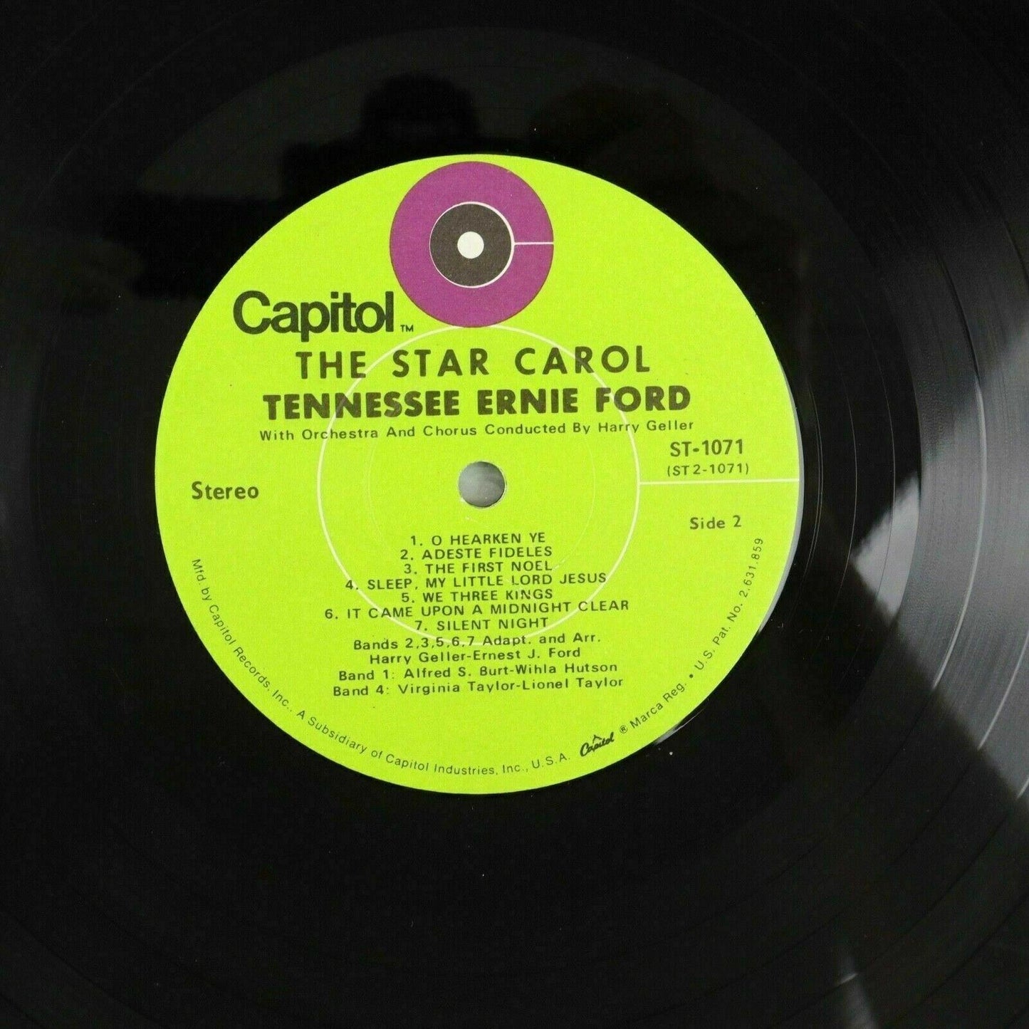 The Star Carol Tennessee Ernie Ford Christmas Vinyl Record LP Capitol