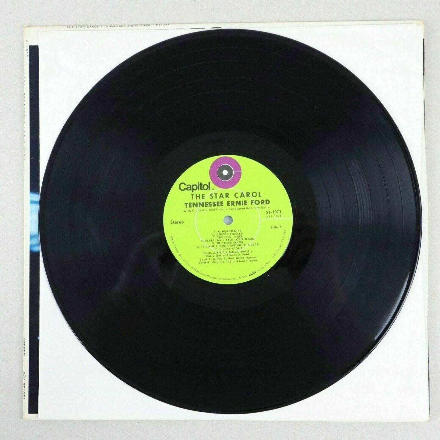 The Star Carol Tennessee Ernie Ford Christmas Vinyl Record LP Capitol