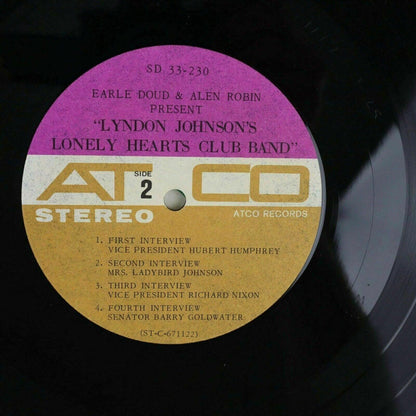 Earle Doud Alen Robin Lyndon Johnson's Lonely Hearts Club Band ATCO Vinyl