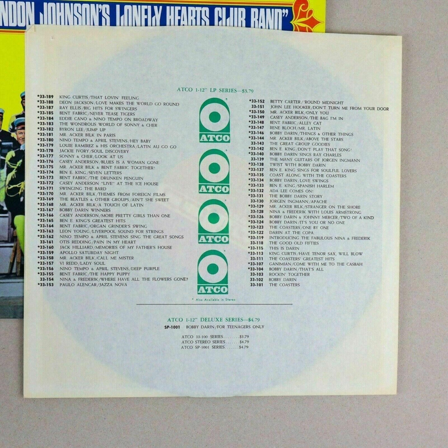 Earle Doud Alen Robin Lyndon Johnson's Lonely Hearts Club Band ATCO Vinyl