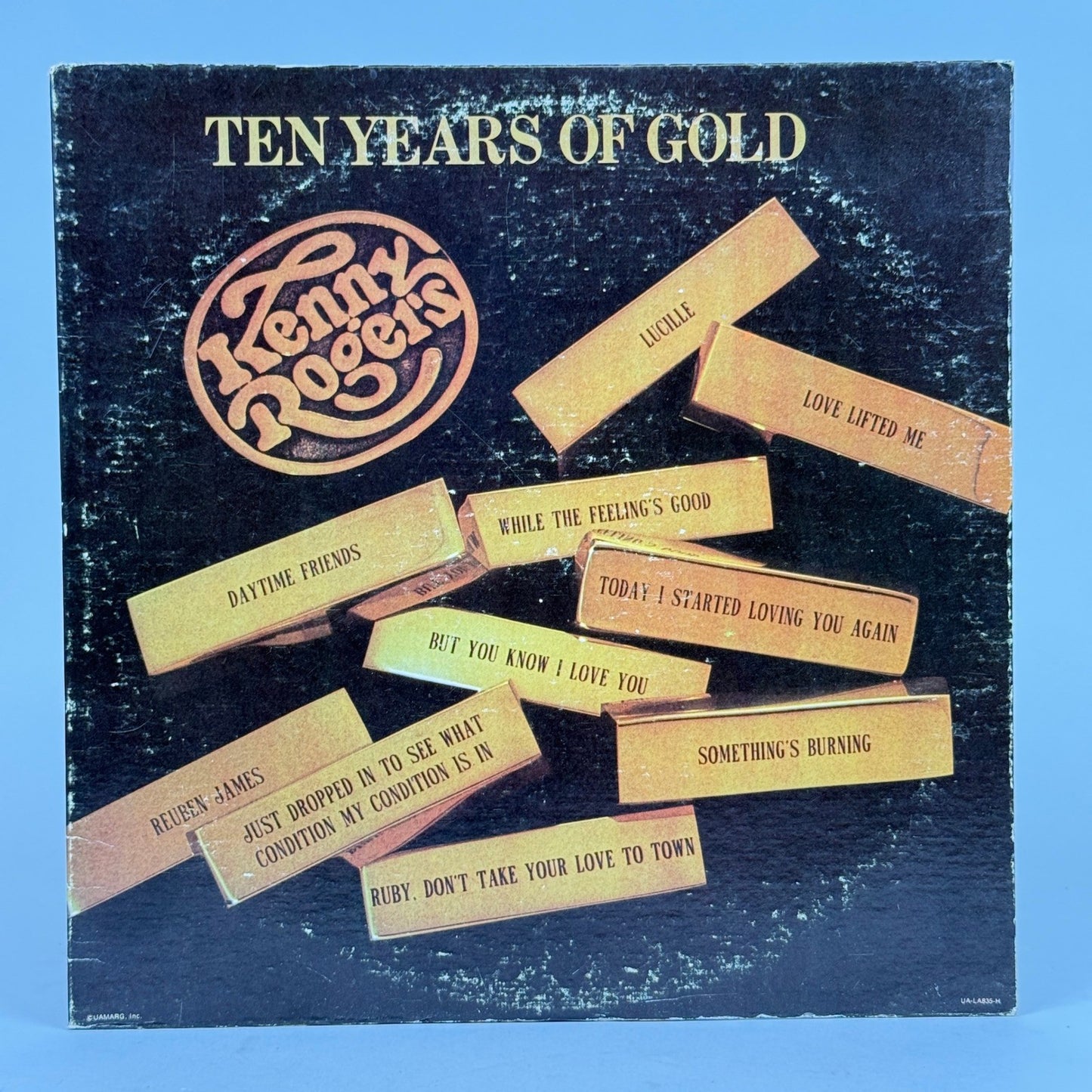 Kenny Rogers Ten Years of Gold Vinyl Record LP 1977 UA-LA835-H Album