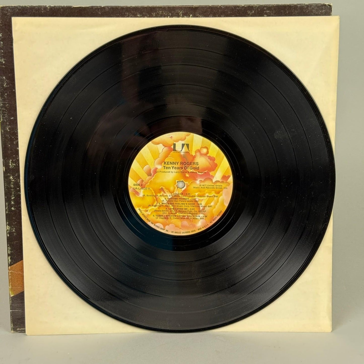 Kenny Rogers Ten Years of Gold Vinyl Record LP 1977 UA-LA835-H Album
