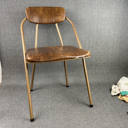 Lot 4 Org Mid Century Costco Hamilton Stylaire Mod 90 Beige Folding Chairs READ