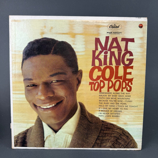 Capitol Records Nat King Cole Top Pops Vinyl LP 12" Black Good T-1891 VERY GOOD