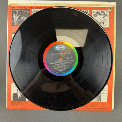 Capitol Records Nat King Cole Top Pops Vinyl LP 12" Black Good T-1891 VERY GOOD