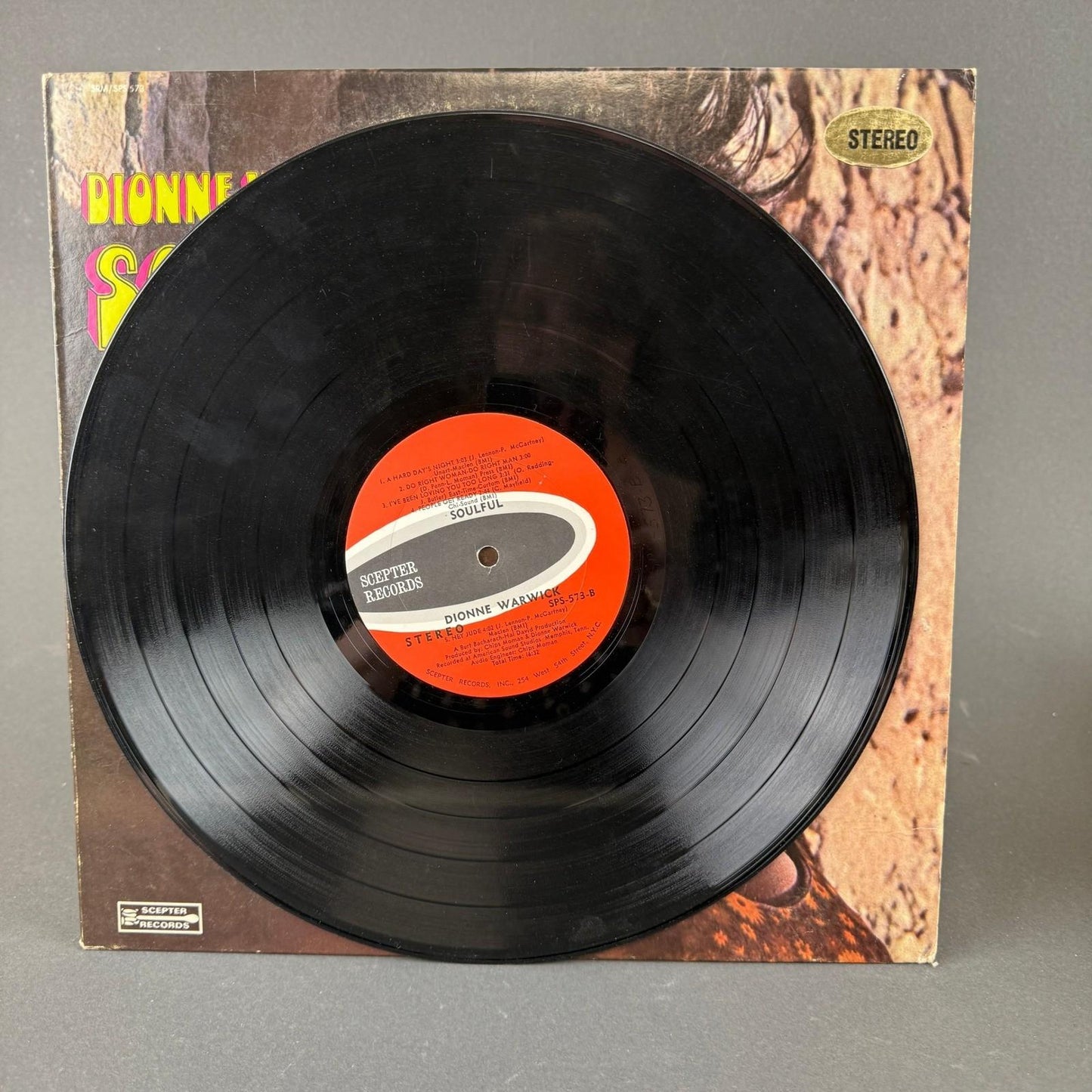 Dionne Warwick Soulful Vinyl LP Record 12" Black Scepter Records SPS-573 - GOOD