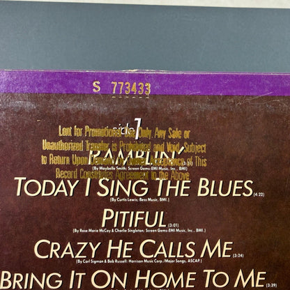 Aretha Franklin Aretha's Jazz Vinyl LP 12"  PROMO Stamp 81230-1 - EXCELLENT