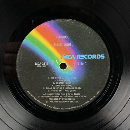 Elton John Caribou Vinyl LP Record 1974