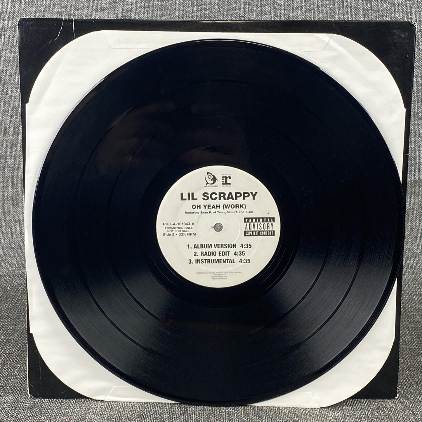 Lil' Scrappy Oh Yeah (Work) 12" VINYL SINGLE Feat. Sean P
