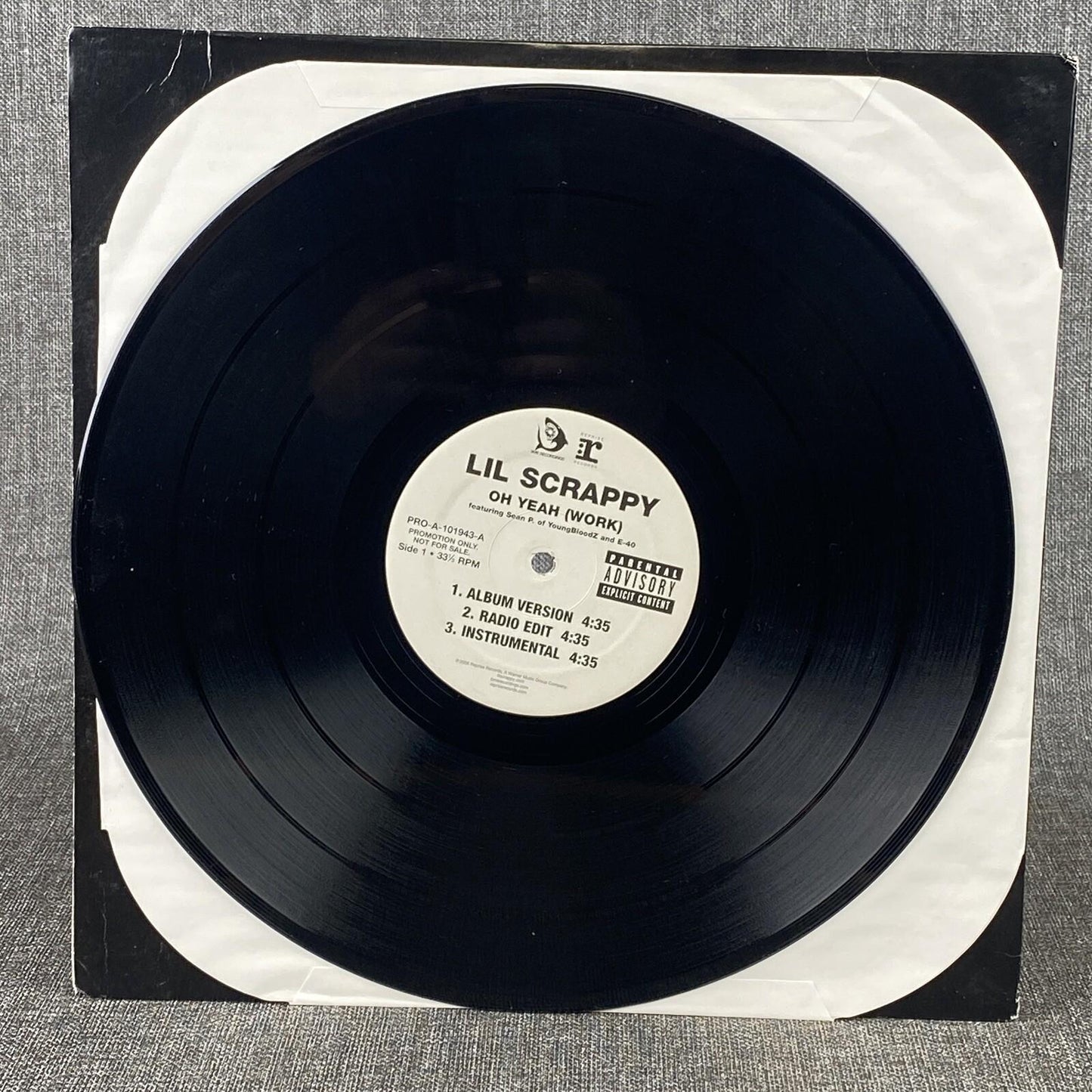 Lil' Scrappy Oh Yeah (Work) 12" VINYL SINGLE Feat. Sean P