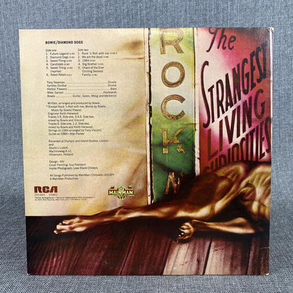 David Bowie Diamond Dogs Gatefold Vinyl LP Record 1974