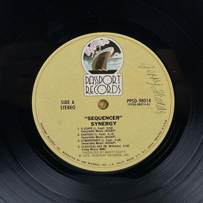 Synergy Sequencer LP Vinyl Record, by Passport Records 1976, excellent