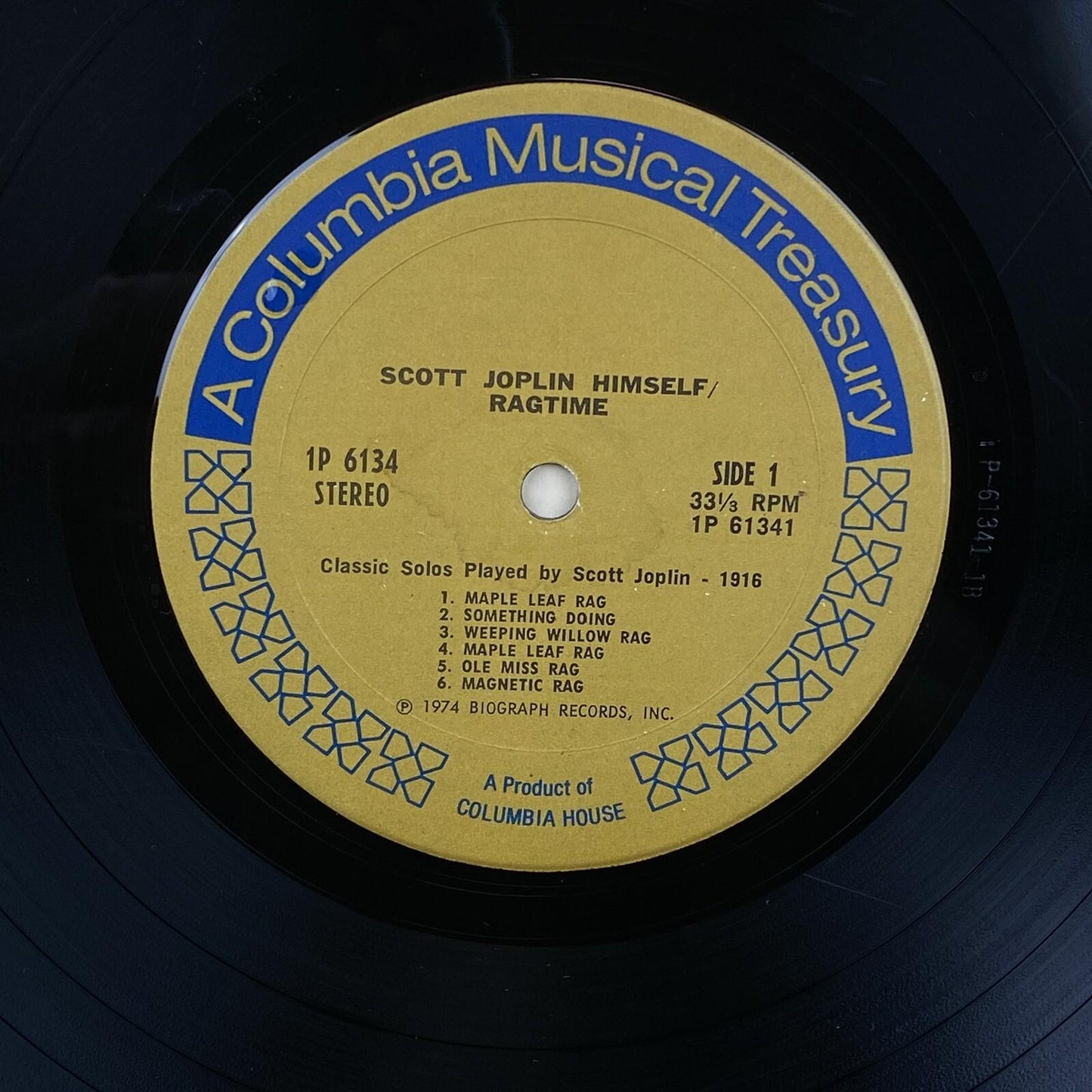 Scott Joplin Himself 1974 Biograph 1P 6134 Vinyl Ragtime